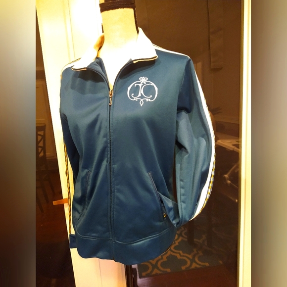 Y2K Juicy Couture Teal Womens Jacket Size XL - Picture 1 of 4